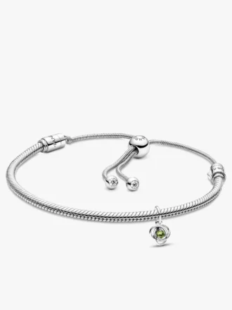 August Eternity Circle Dangle Charm Armband-Set, 2er-Set August Eternity Circle Dangle Charm Armband-Set, 2er-Set