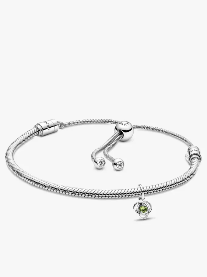 August Eternity Circle Dangle Charm Armband-Set, 2er-Set August Eternity Circle Dangle Charm Armband-Set, 2er-Set