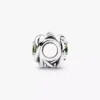 August Spring Green Eternity Circle Charm aus Sterlingsilber