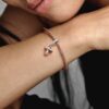 Baby-Schnuller-Dangle Charm – Sterlingsilber, 14 Karat Roségold-Beschichtung