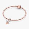 Baby-Schnuller-Dangle Charm – Sterlingsilber, 14 Karat Roségold-Beschichtung