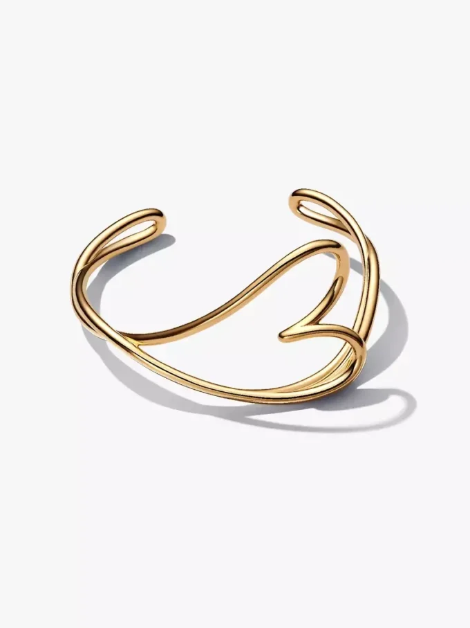 Bangle in organischer Herzform, 14-karätig vergoldet Bangle in organischer Herzform, 14-karätig vergoldet