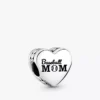 Baseball-Mom-Herz-Charm aus Sterlingsilber Baseball-Mom-Herz-Charm aus Sterlingsilber