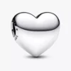 „Be Love“ gravierbarer großer Herz-Charm aus Sterlingsilber „Be Love“ gravierbarer großer Herz-Charm aus Sterlingsilber