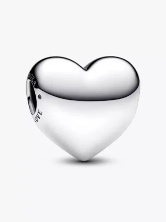 „Be Love“ gravierbarer großer Herz-Charm aus Sterlingsilber