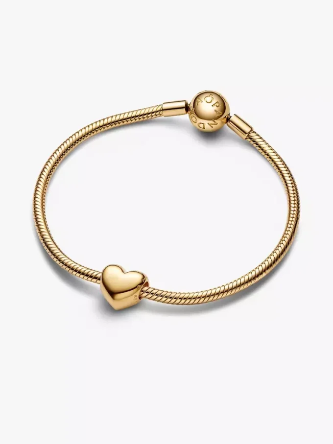 „Be love“ gravierbarer Herz-Charm, 14-karätig vergoldet „Be love“ gravierbarer Herz-Charm, 14-karätig vergoldet