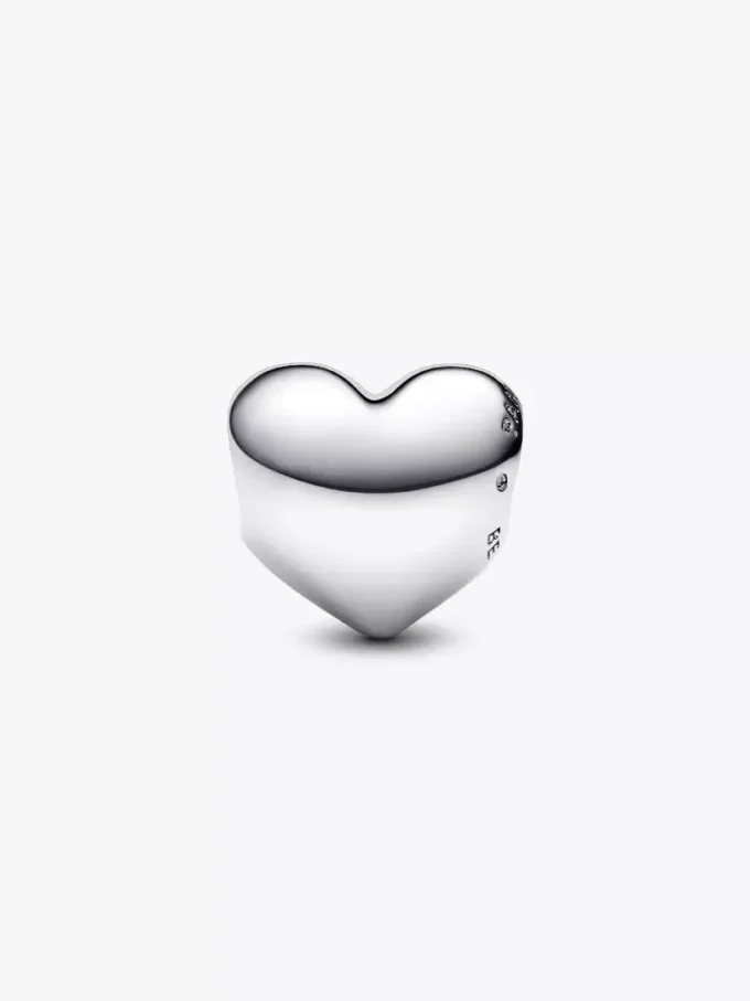 „Be Love“ gravierbarer Herz-Charm aus Sterlingsilber „Be Love“ gravierbarer Herz-Charm aus Sterlingsilber
