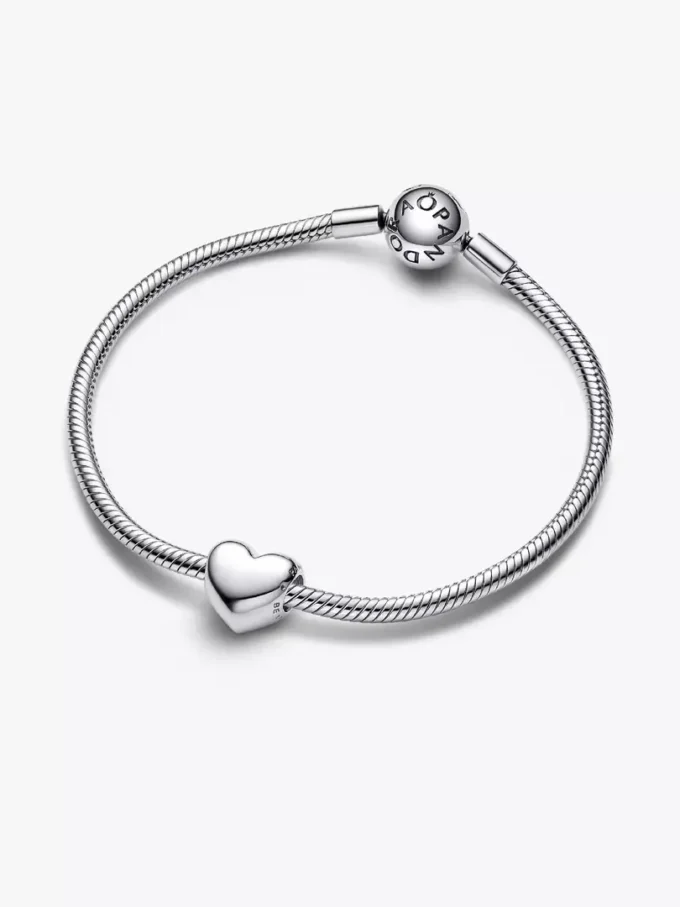 „Be Love“ gravierbarer Herz-Charm aus Sterlingsilber „Be Love“ gravierbarer Herz-Charm aus Sterlingsilber