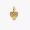 „Be Love“ gravierbares goldenes Herz-Charm-Armband-Set, 2er-Set „Be Love“ gravierbares goldenes Herz-Charm-Armband-Set, 2er-Set