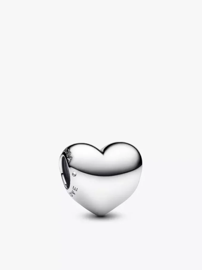 „Be Love“ gravierbarer Herz-Charm aus Sterlingsilber „Be Love“ gravierbarer Herz-Charm aus Sterlingsilber