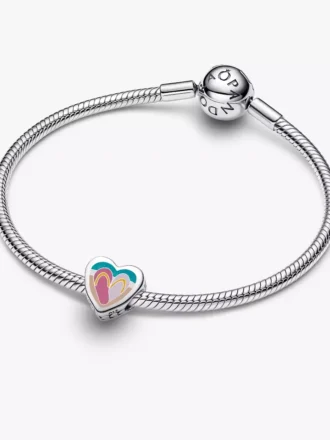 Beach Sandal Herz-Charm aus Sterlingsilber