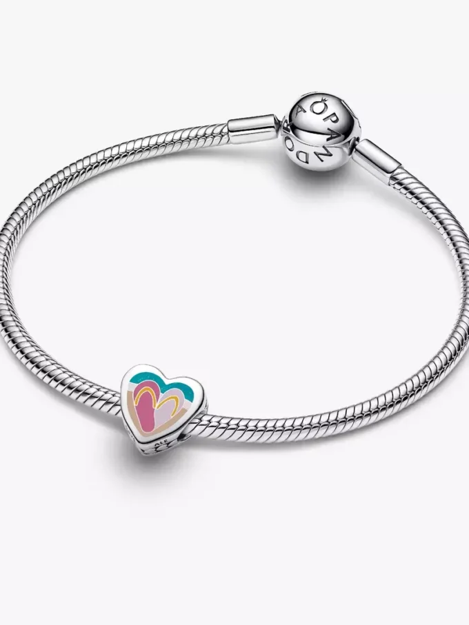 Beach Sandal Herz-Charm aus Sterlingsilber Beach Sandal Herz-Charm aus Sterlingsilber