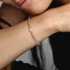 Beads & Pavé Armband – 14 Karat Roségold-Beschichtung