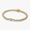 Beads & Pavé Armband – 14 Karat vergoldet Beads & Pavé Armband – 14 Karat vergoldet