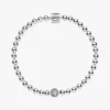 Beads & Pavé-Armband aus Sterlingsilber