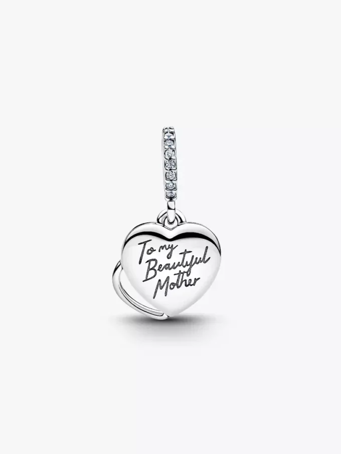 „Beautiful Mother“ Dangle Charm aus Sterlingsilber „Beautiful Mother“ Dangle Charm aus Sterlingsilber