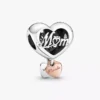 „Thank you mum“-Herz-Charm aus Sterlingsilber, 14-karätig rosévergoldet „Thank you mum“-Herz-Charm aus Sterlingsilber, 14-karätig rosévergoldet