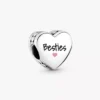 „Besties“-Herz-Charm aus Sterlingsilber „Besties“-Herz-Charm aus Sterlingsilber