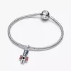 Beweglicher Nussknacker-Dangle Charm aus Sterlingsilber Beweglicher Nussknacker-Dangle Charm aus Sterlingsilber