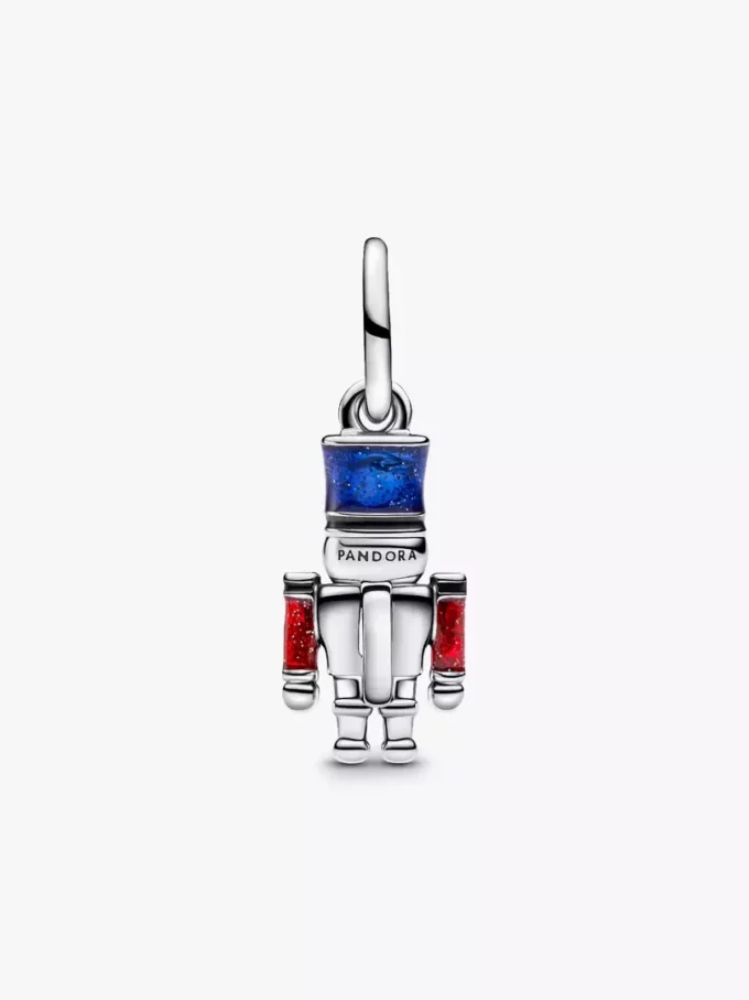 Beweglicher Nussknacker-Dangle Charm aus Sterlingsilber Beweglicher Nussknacker-Dangle Charm aus Sterlingsilber