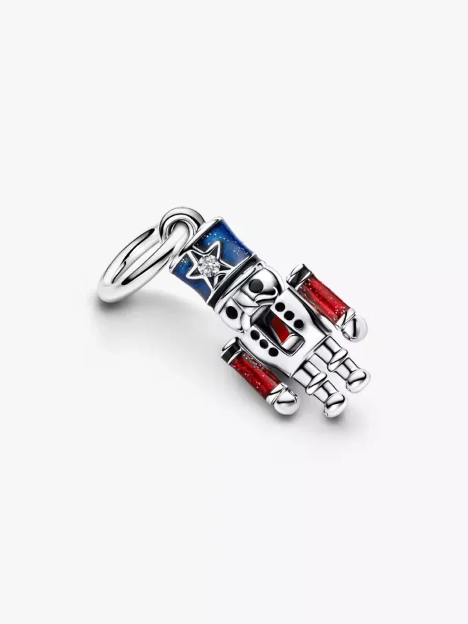 Beweglicher Nussknacker-Dangle Charm aus Sterlingsilber Beweglicher Nussknacker-Dangle Charm aus Sterlingsilber