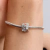 Beweglicher Spielzeugwürfel-Charm aus Sterlingsilber