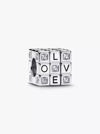Beweglicher Spielzeugwürfel-Charm aus Sterlingsilber