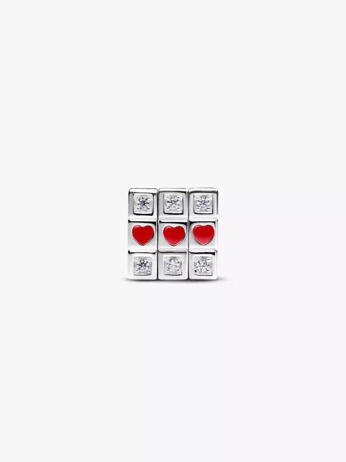 Beweglicher Spielzeugwürfel-Charm aus Sterlingsilber