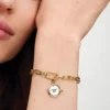 Bienenmedaillon-Charm aus Sterlingsilber, 14-karätig vergoldet