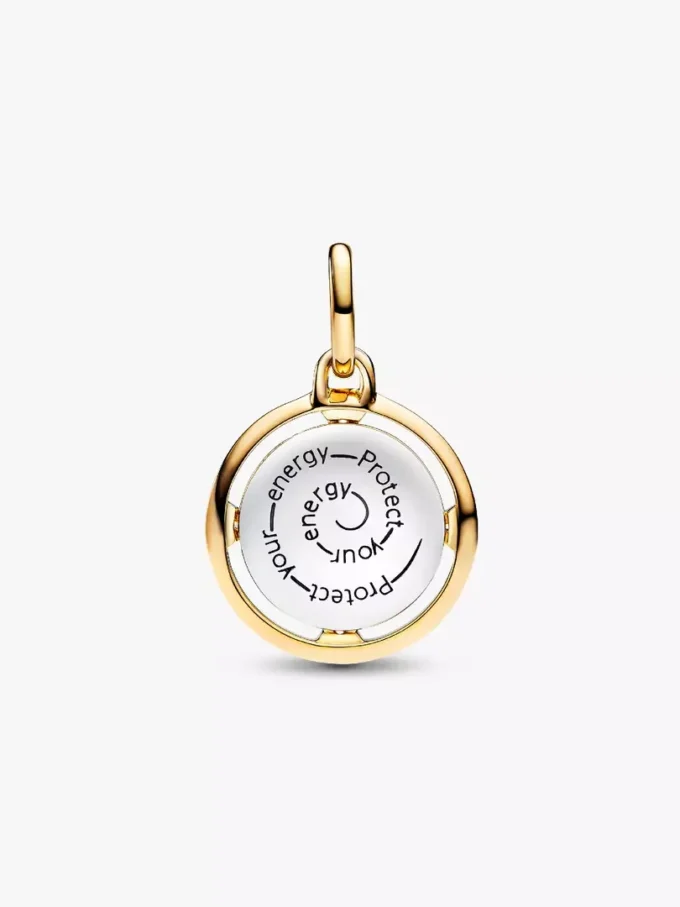 Bienenmedaillon-Charm aus Sterlingsilber, 14-karätig vergoldet