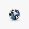 Blauer Globus-Clip Charm aus Sterlingsilber Blauer Globus-Clip Charm aus Sterlingsilber