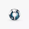 Blauer Globus-Clip Charm aus Sterlingsilber Blauer Globus-Clip Charm aus Sterlingsilber