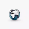 Blauer Globus-Clip Charm aus Sterlingsilber Blauer Globus-Clip Charm aus Sterlingsilber