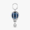 Blauer Heißluftballon-Reise-Charm – Sterlingsilber