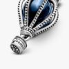 Blauer Heißluftballon-Reise-Charm – Sterlingsilber