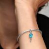 Blauer Murano Glass Dangle Charm – Sterlingsilber Blauer Murano Glass Dangle Charm – Sterlingsilber
