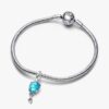 Blauer Murano Glass Dangle Charm – Sterlingsilber Blauer Murano Glass Dangle Charm – Sterlingsilber
