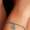 Blauer Murano Glass Delfin Dangle Charm aus Sterlingsilber Blauer Murano Glass Delfin Dangle Charm aus Sterlingsilber