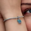 Blauer Murano Glass Elefanten Dangle Charm aus Sterlingsilber Blauer Murano Glass Elefanten Dangle Charm aus Sterlingsilber