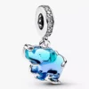 Blauer Murano Glass Elefanten Dangle Charm aus Sterlingsilber Blauer Murano Glass Elefanten Dangle Charm aus Sterlingsilber