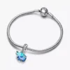 Blauer Murano Glass Elefanten Dangle Charm aus Sterlingsilber Blauer Murano Glass Elefanten Dangle Charm aus Sterlingsilber
