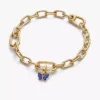 Blauer Schmetterling Mini-Dangle Charm, 14 Karat vergoldet Blauer Schmetterling Mini-Dangle Charm, 14 Karat vergoldet