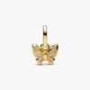 Blauer Schmetterling Mini-Dangle Charm, 14 Karat vergoldet Blauer Schmetterling Mini-Dangle Charm, 14 Karat vergoldet