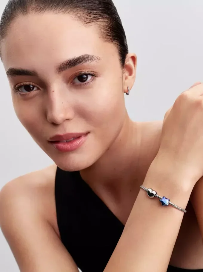 Blaues Stern-Charm aus Sterlingsilber