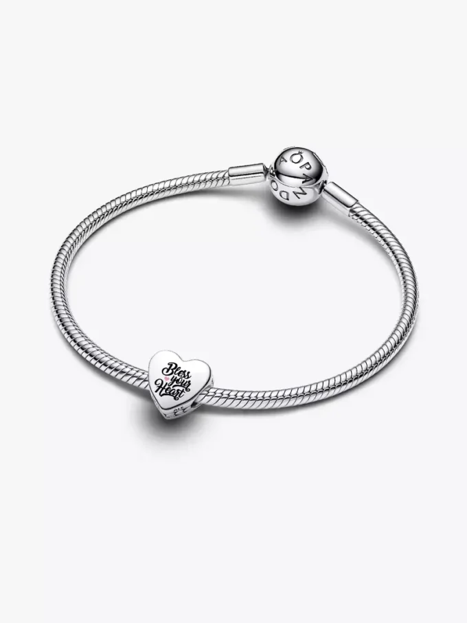 „Bless Your Heart“-Charm aus Sterlingsilber „Bless Your Heart“-Charm aus Sterlingsilber