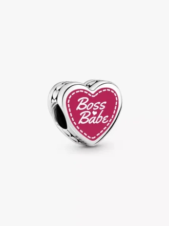 Boss Babe Herz-Charm aus Sterlingsilber Boss Babe Herz-Charm aus Sterlingsilber