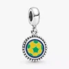 Brasilien-Fußball-Charm aus Sterlingsilber