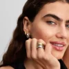 Breiter Ring mit gewelltem Band aus Sterlingsilber Breiter Ring mit gewelltem Band aus Sterlingsilber