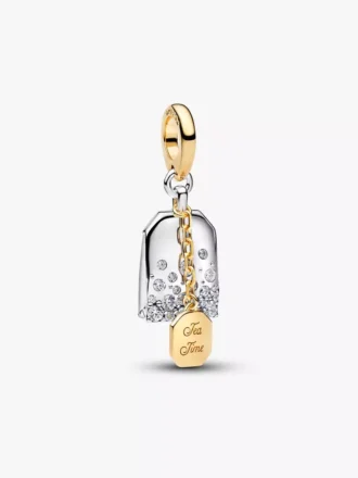 Bridgerton-Teebeutel-Dangle Charm aus Sterlingsilber, 14-karätig vergoldet