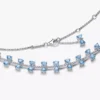 Bridgerton-Halskette mit blauer Schleife aus Sterlingsilber Bridgerton-Halskette mit blauer Schleife aus Sterlingsilber